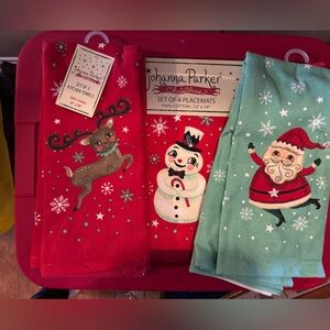 Johanna Parker Christmas placemats and towels